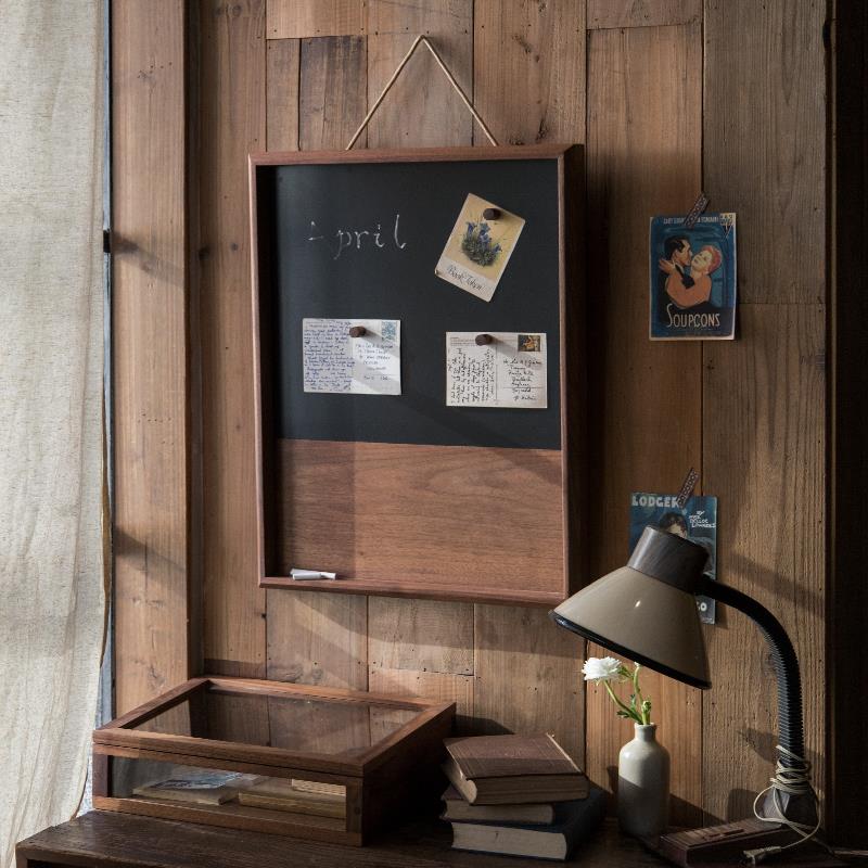 山隐造物设计装饰留言板玄关照片墙电表箱盒遮挡相框黑胡桃实木质