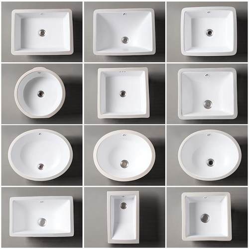 陶瓷台面下面盆大小椭圆形面盆阳台泳池嵌入式家庭广场酒店单面盆