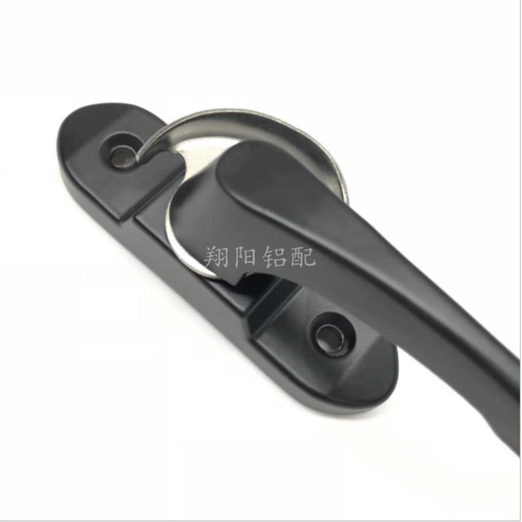 推拉门窗锁双向塑钢长柄带盖金属防盗月牙锁扣铝合金门窗五金配件
