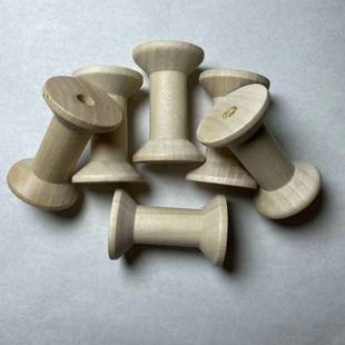 天然木制木制线轴50X30Mm老式 Pack线圈卷轴空盘线轴家用