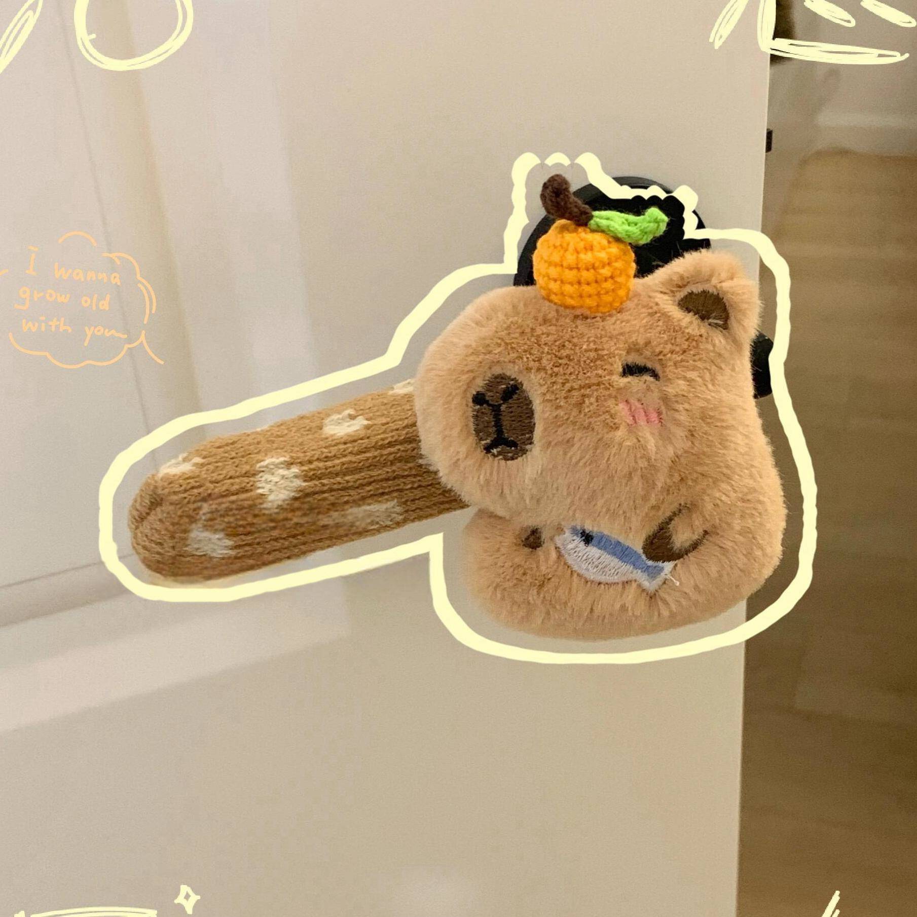 门把手护套可爱水豚防静电儿童防撞保护套装饰房门冬天防冻手把套