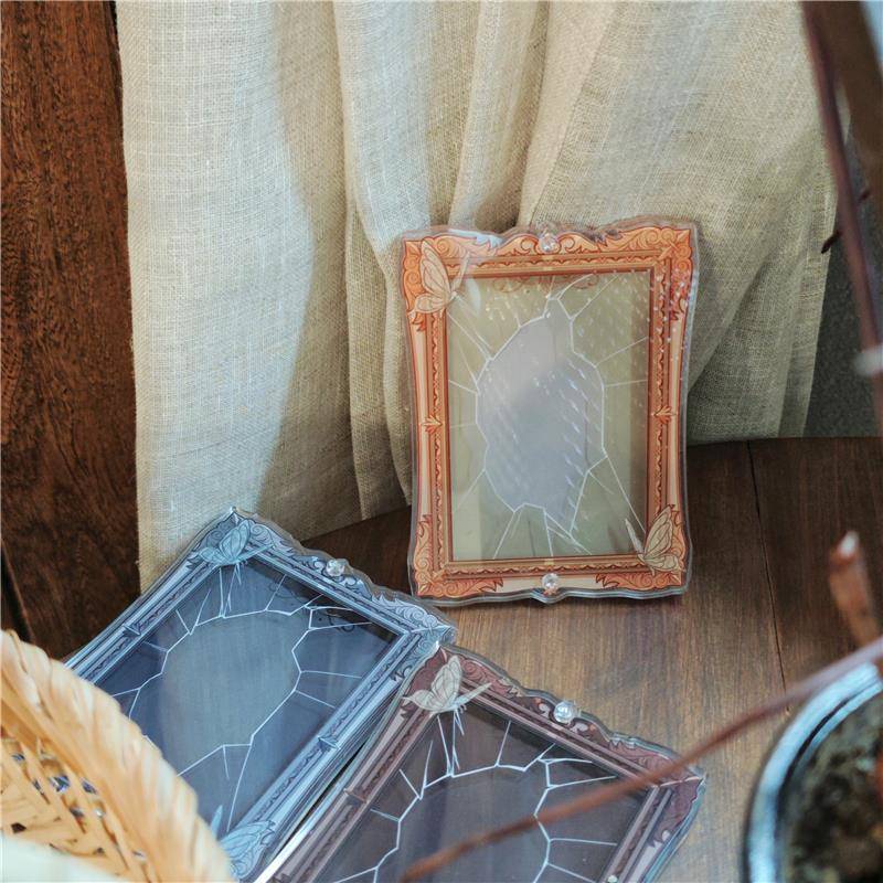 原创欧式拍立得相框三寸L判明信片亚克力谷美二次元小卡展示立牌