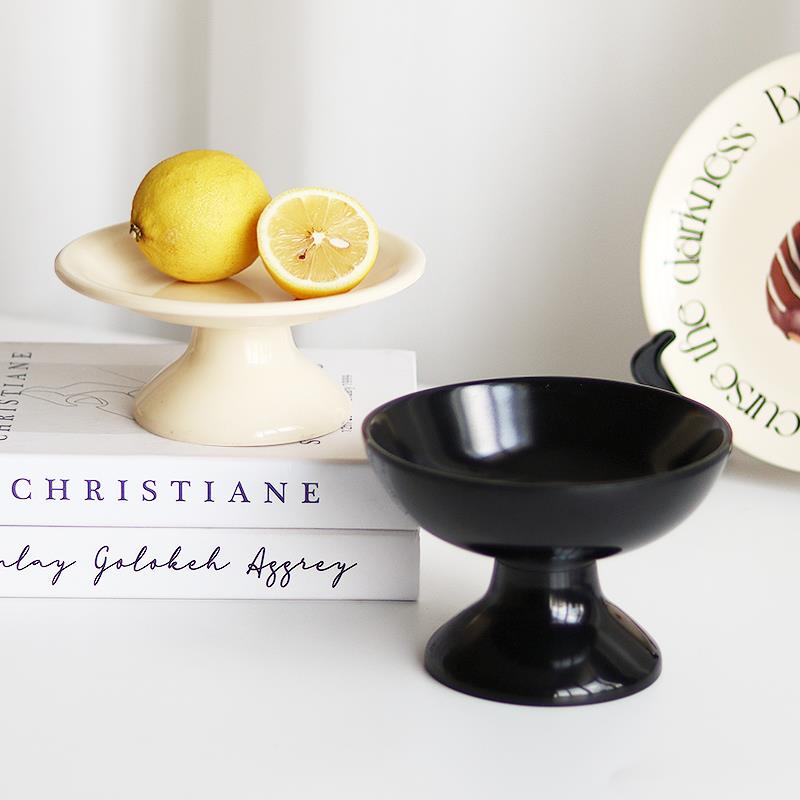 EpeiusHome北欧果盘零食点心装饰摆件样板房拍摄道具桌面高脚托盘