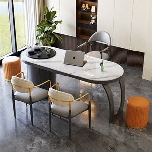 岩板茶台泡茶一体桌办公室功夫茶桌椅子组合茶台轻奢极简阳台高端