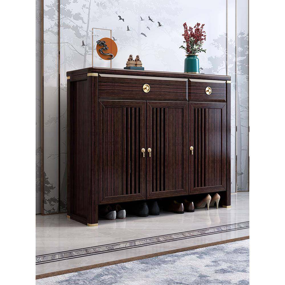 实木鞋柜新型中国风小户门鞋柜简易入口柜客厅阳台储物柜储物柜