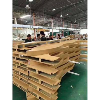 商场造型装饰弧形铝方管异形铝方通造型任意定制拉弯弧形铝板加工