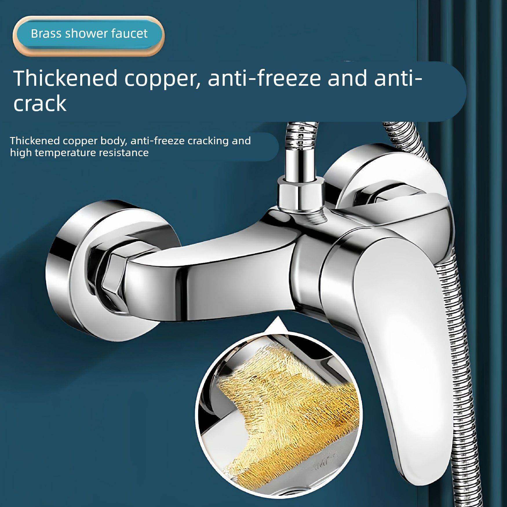 浴室淋浴混水阀冷热水龙头花洒开关热水器配件带上水套装暗装卫浴