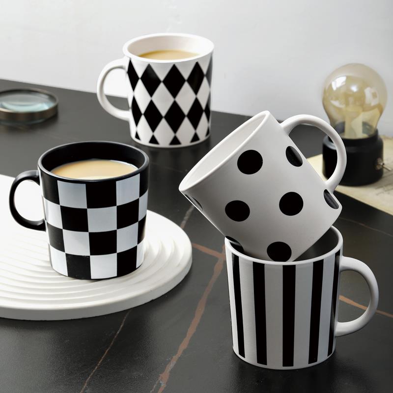 赫本风美式复古马克杯ins风杯子高颜值陶瓷杯水杯咖啡杯300ml家用
