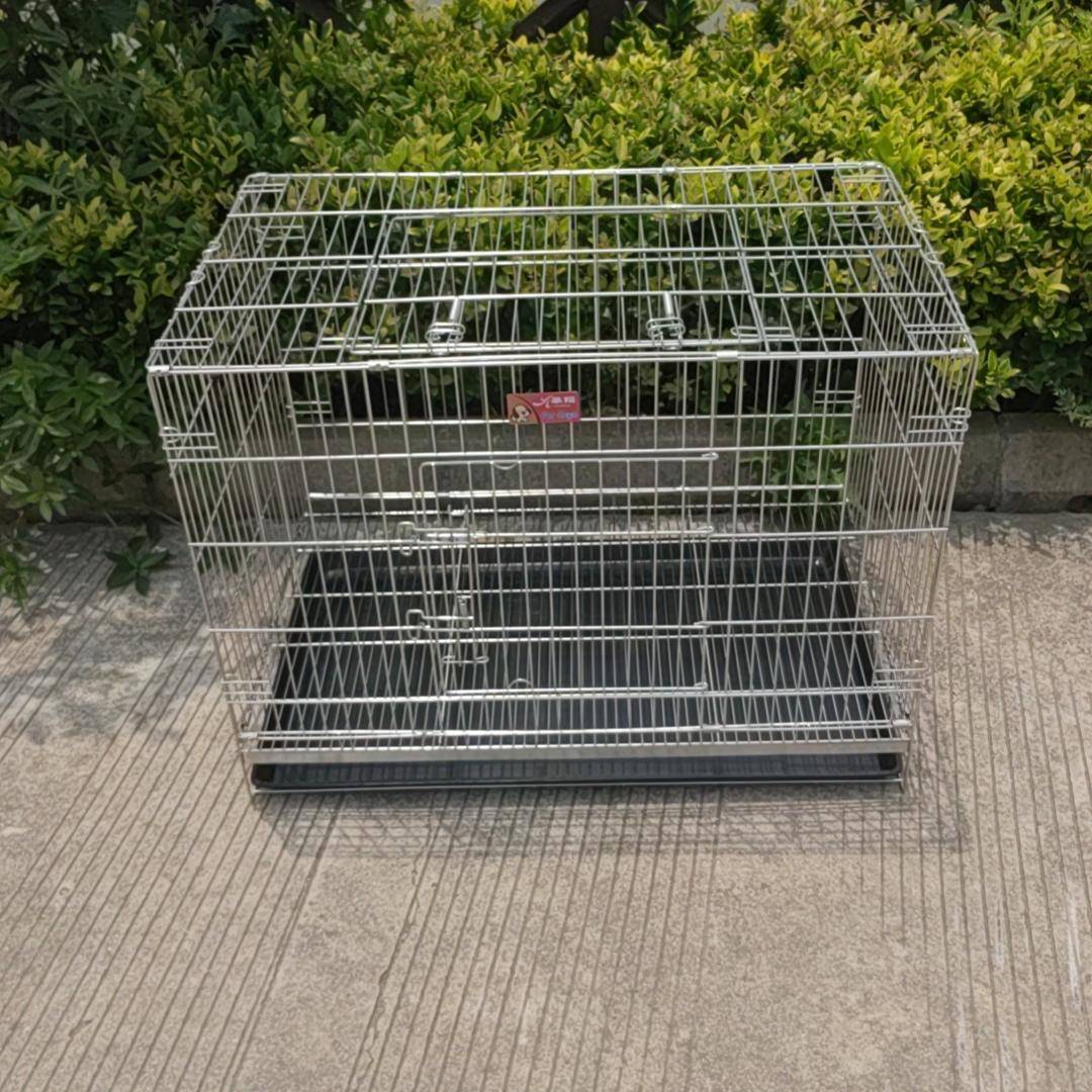 正宗304不锈钢狗笼子可携式外出猫兔鸡笼加粗室外防锈宠物笼中小