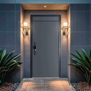 甲级防盗门家用进户入户门单门子母门工程安全指纹密码智能锁简约