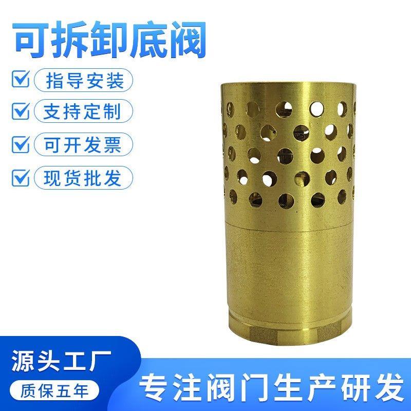 可拆卸铜底阀水泵底阀水底单向阀水泵莲蓬头dn25dn32dn40dn50
