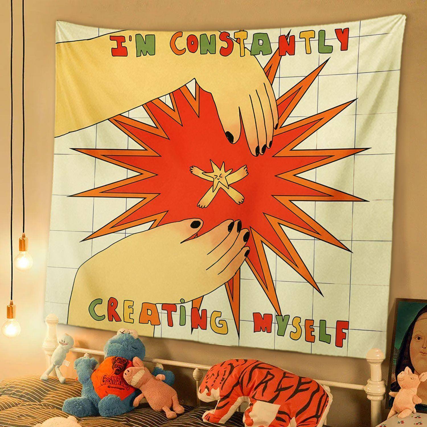 愈合能量布挂布挂毯动画周边宿舍装修布局背景布墙布挂毯/挂毯