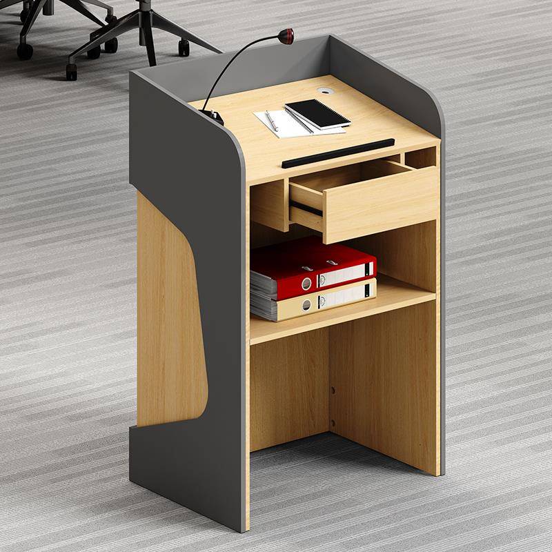 接待讲台桌培训台主持台会议室报告厅主席台演讲台实木办公发言台