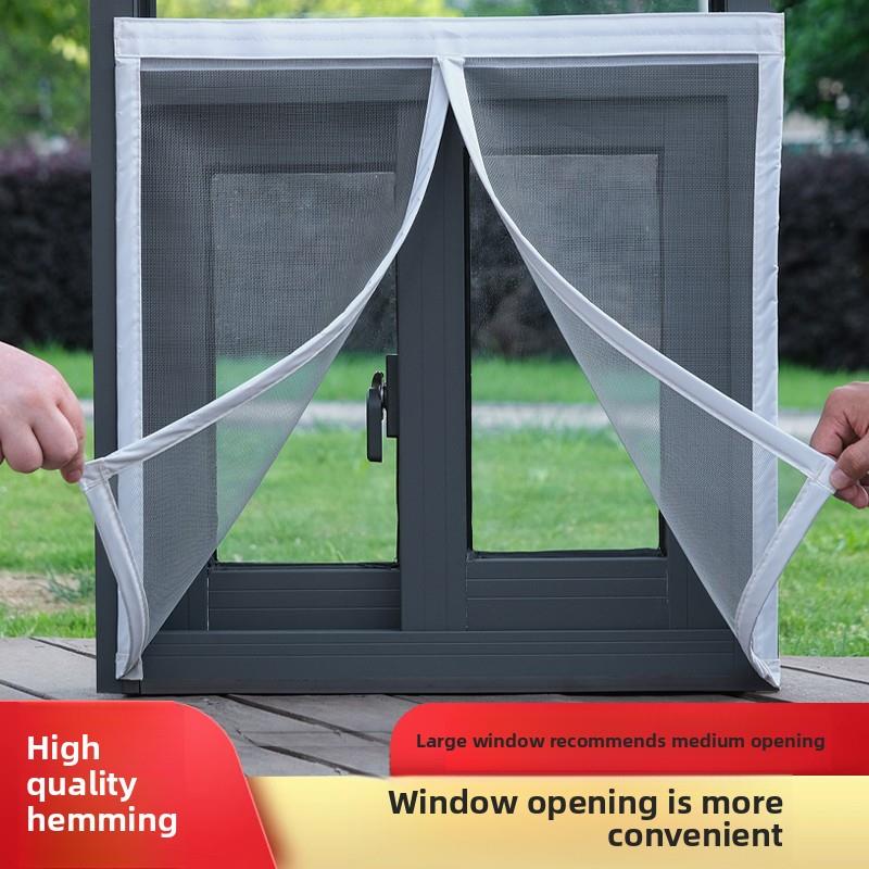 采购产品磁性纱窗门帘，免安装魔术贴，自粘防蚊沙纱窗，磁性简易