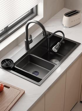 JOMOW水槽大单槽双槽改单槽加厚SUS304不锈钢厨房洗菜盆台上中下