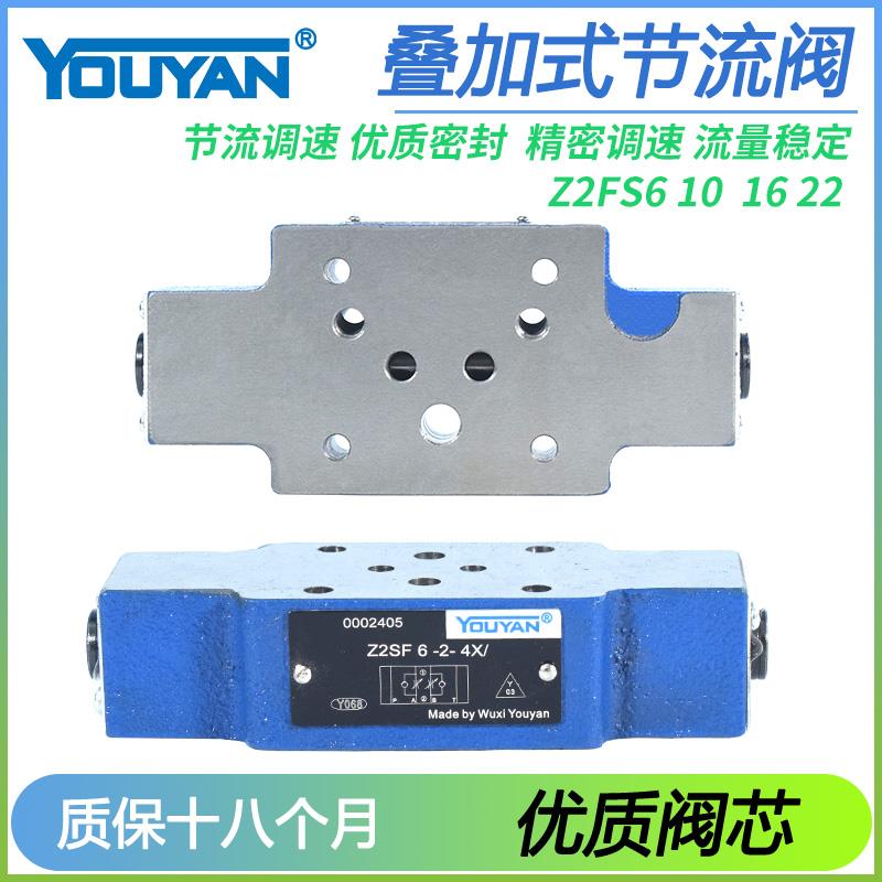 Z2FS22叠加式Z2FS6双向Z2FS10-20B单向3X节流阀液压Z2FS16-30B/S2