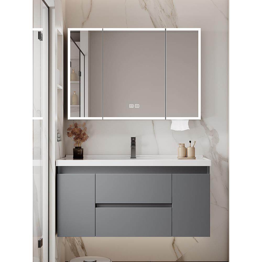 加厚蜂窝铝合金浴室柜组合陶瓷一体盆卫生间洗漱台洗手盆洗脸盆柜