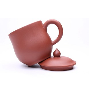 宜兴原矿红泥茶壶带盖杯功夫茶具便携家用简约喝水杯 紫砂茶杯