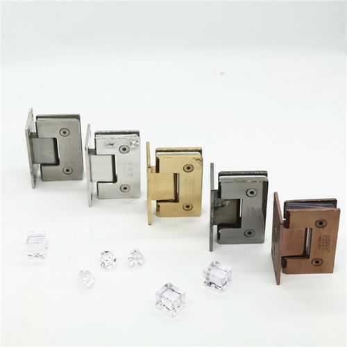 亮光玫瑰金黑钛金色浴室夹淋浴房玻璃铰链9度门夹合页