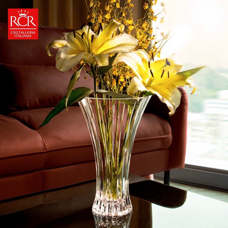意大利rcr水晶玻璃花瓶水养插花鲜花绿植水培花高级摆件