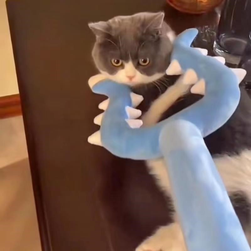 短毛绒逗猫叉子毛绒互动讨伐棒逗猫棒伤毛绒叉猫棒