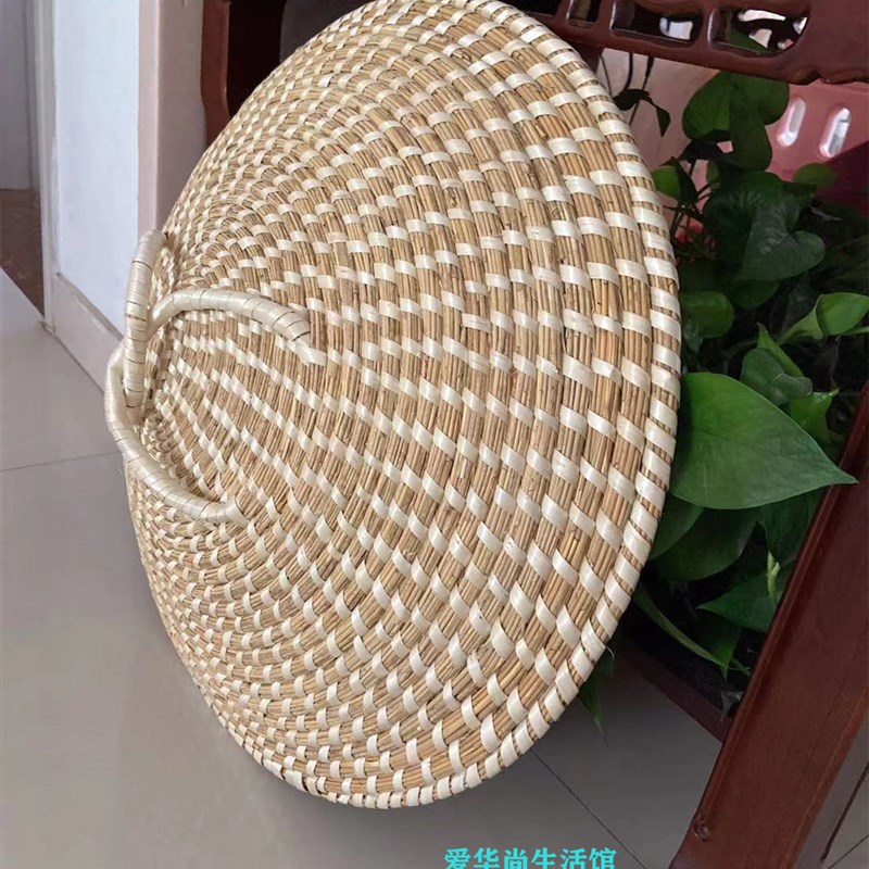 手工芦苇草编蒸笼帽蒸锅咸菜缸酒缸盖电热锅铁铝锅柴锅盖草帽盖子