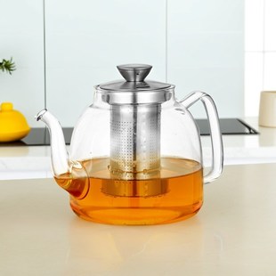 伙妹电陶炉玻璃壶围炉煮茶壶冲茶大容量茶具家用泡茶直火壶花茶壶