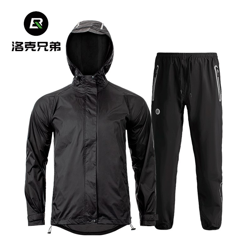 洛克兄弟摩托车雨衣雨裤套装男防暴雨分体式骑行机车全身防水雨披