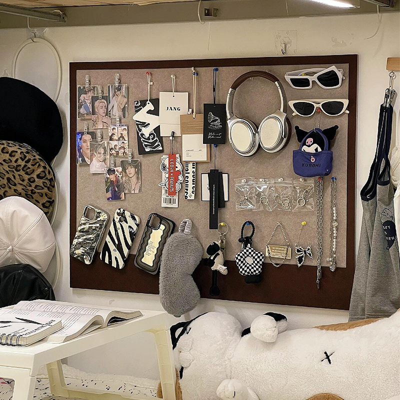 照片墙背景板毛毡板毛毡墙贴软木板羊毛毡墙贴拍立得照片墙相片挂