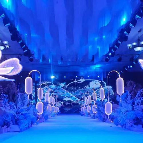 新款婚庆道具发光铝材花架路引婚礼T台装饰橱窗舞台节日气氛装扮