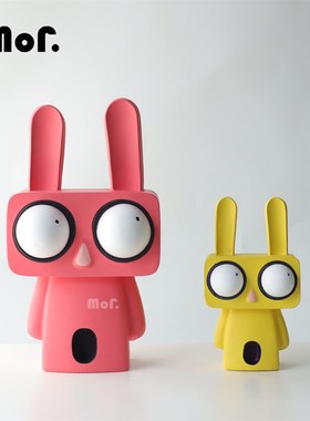 墨非 简约现代树脂大眼兔潮玩摆件 样板间酒店民宿儿童房创意软装