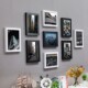 现代客厅照片墙装 九宫格卧室创意相片挂墙 饰免打相框墙