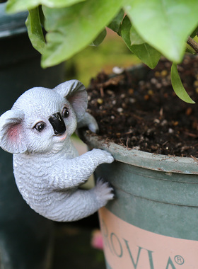 园杂货 庭院 小装饰品挂件园艺创意考拉树脂小动物