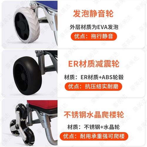 买菜车小拉车爬楼梯手拉车家用行李小拖车便携购物拉杆小推车