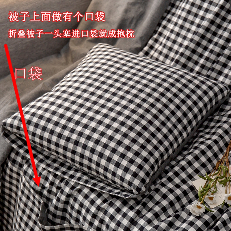 双面全棉高端抱枕被子两用车载靠枕沙发盖被午休棉被无拉链质量好