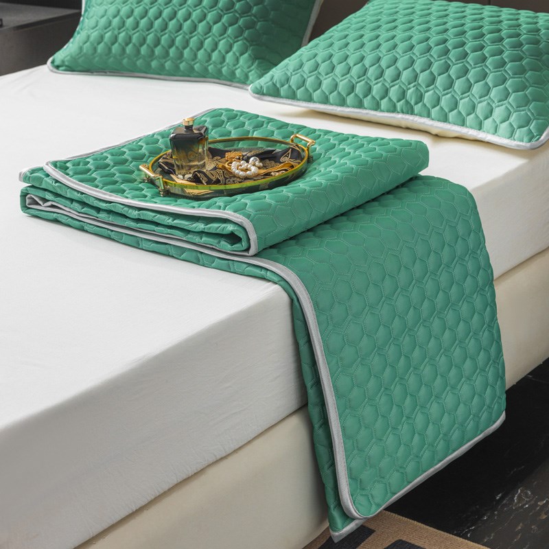 大豆凉席夏季凉感冰丝凉席夹棉床单水洗家用空调软席子防滑垫