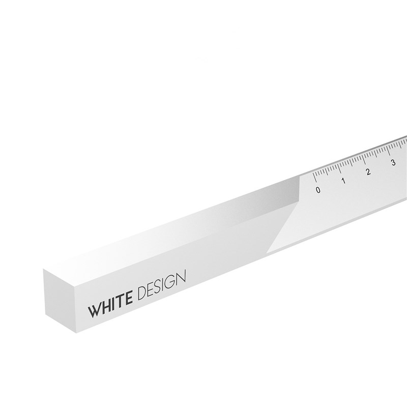WHITE DESIGN建筑感直尺铝合金 创意格尺办公文具 设计师金属尺子
