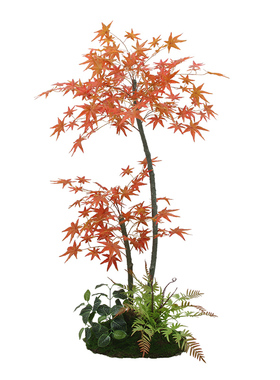 仿真绿植造景枫叶装饰假红枫树客厅落地大型仿生假
