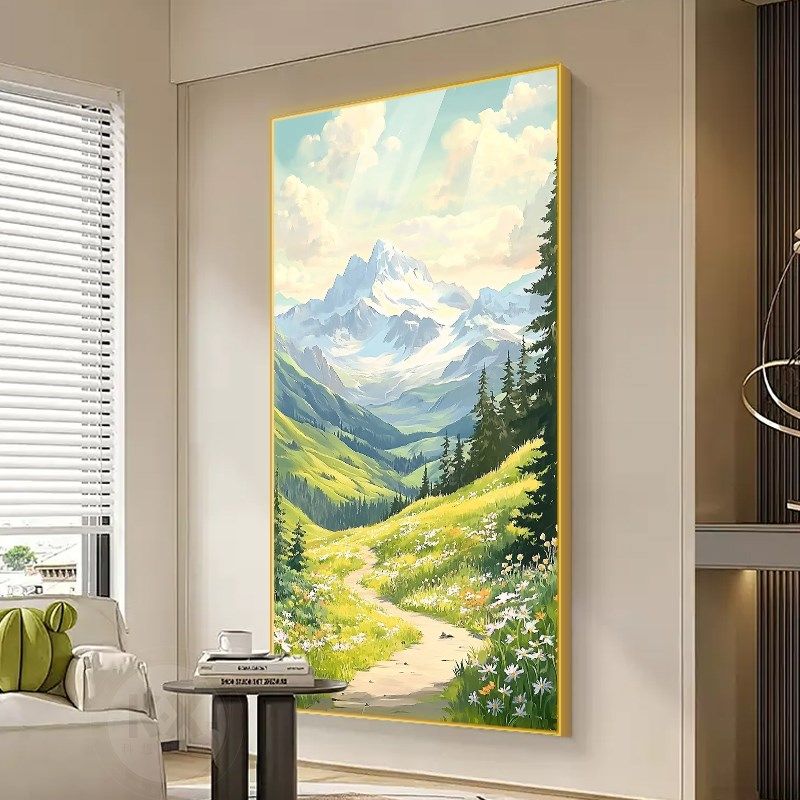 玄关画端新款入户门正对墙挂画客厅墙面装饰画尽头走廊壁画,家居饰品,现代装饰画,淘宝优惠券,粉丝福利购,淘宝优惠卷