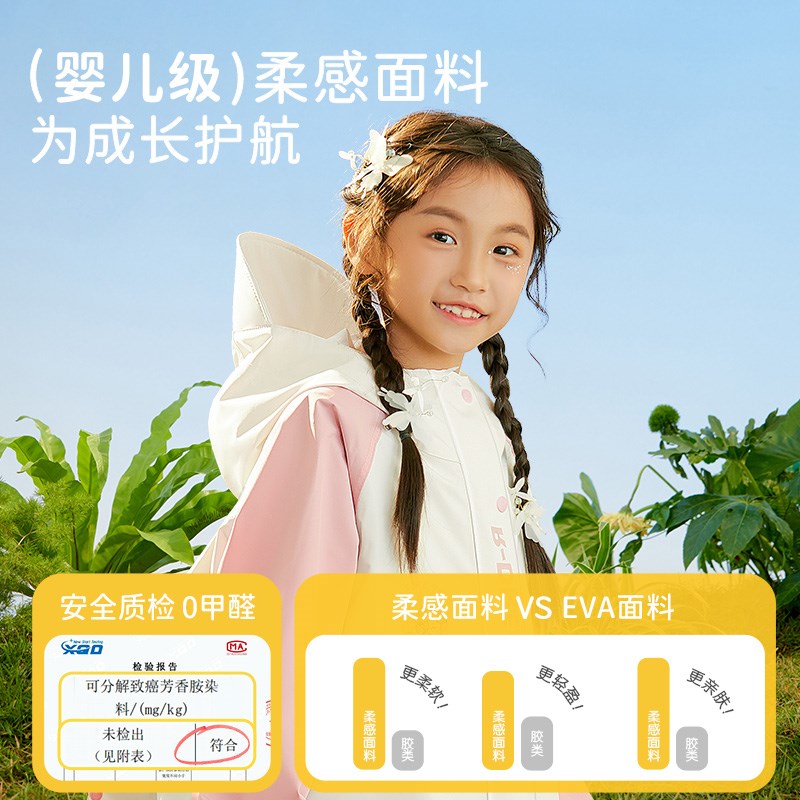 儿童雨衣带书包位防暴雨男女童中小学生专用一年级2025年新款雨披