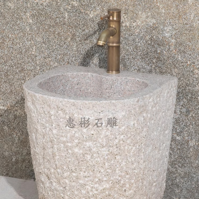 工厂直销大理石台盆一体院子洗手盆花园别墅艺术水池卫生间儿童款