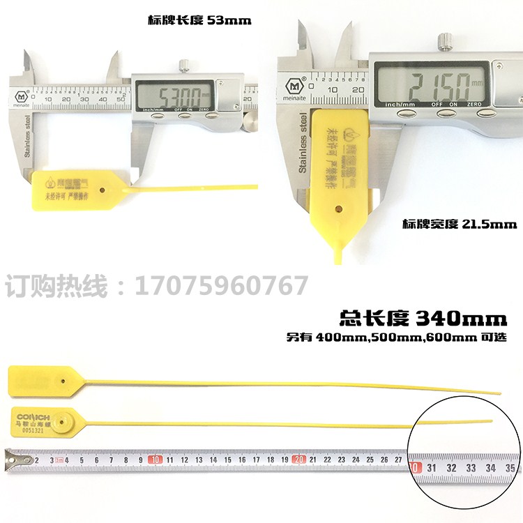 一次性安全塑料封条 物流园林树苗标签扎带 集装箱封签货柜车铅封