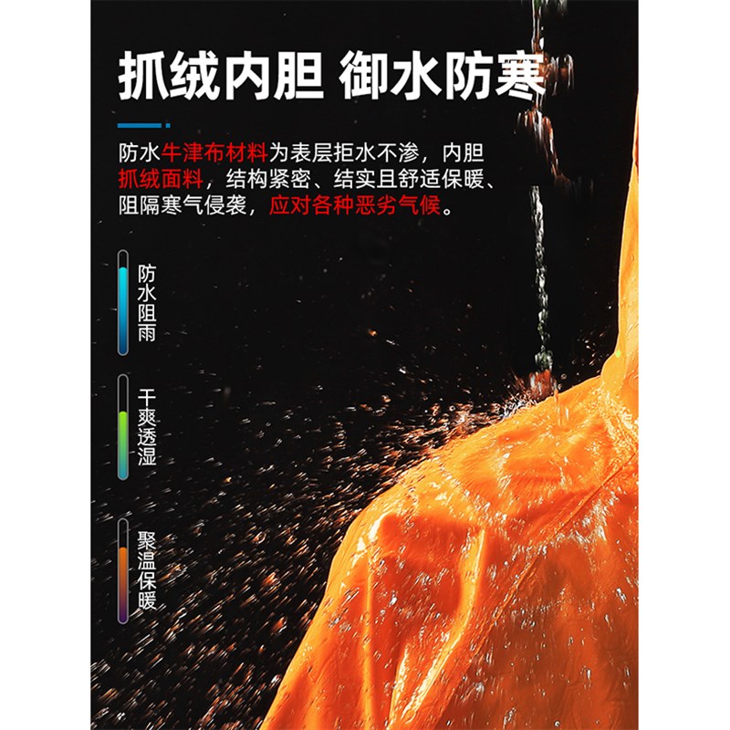 交通反光棉衣男冬季加厚摇粒绒防风安全外套高速公路防寒服大衣男
