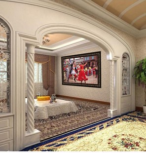 新疆饭店装饰画酒店烧烤店客厅包厢墙壁复古高档木框画挂毯挂饰