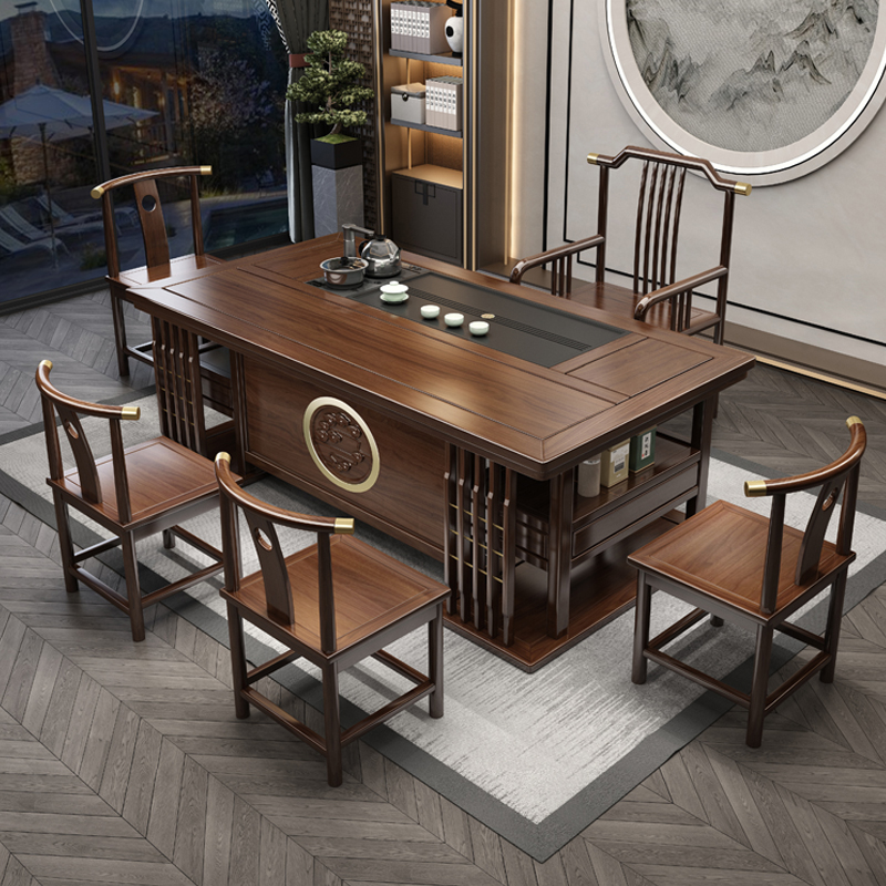 茶桌椅办公家用实木茶台功夫茶几桌茶具装一体小户型泡茶桌