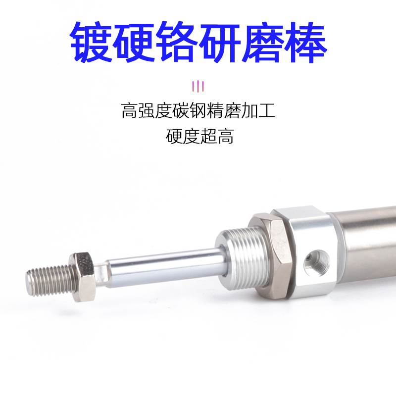 亚德客不锈钢笔形迷你气缸MI12/16*10X20X30X40X50X60-75*100SCA