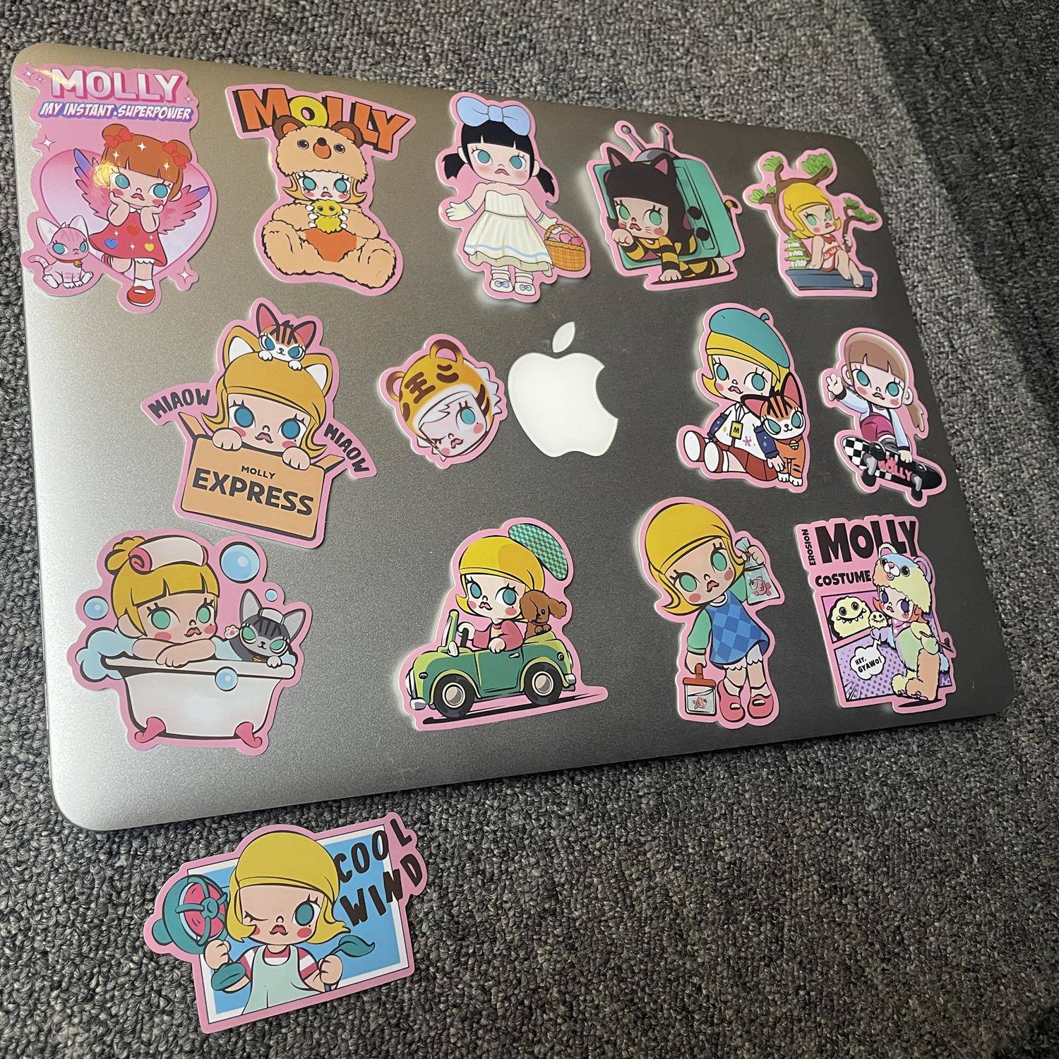 新品可爱少女茉莉小公主ipad手机壳冰箱笔记本电脑旅行箱手账贴纸