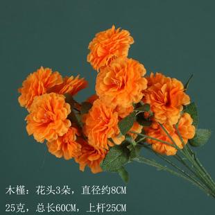 饰婚庆路引花假花家居绢花花艺 三头木槿婚庆仿真花材婚礼堂插花装