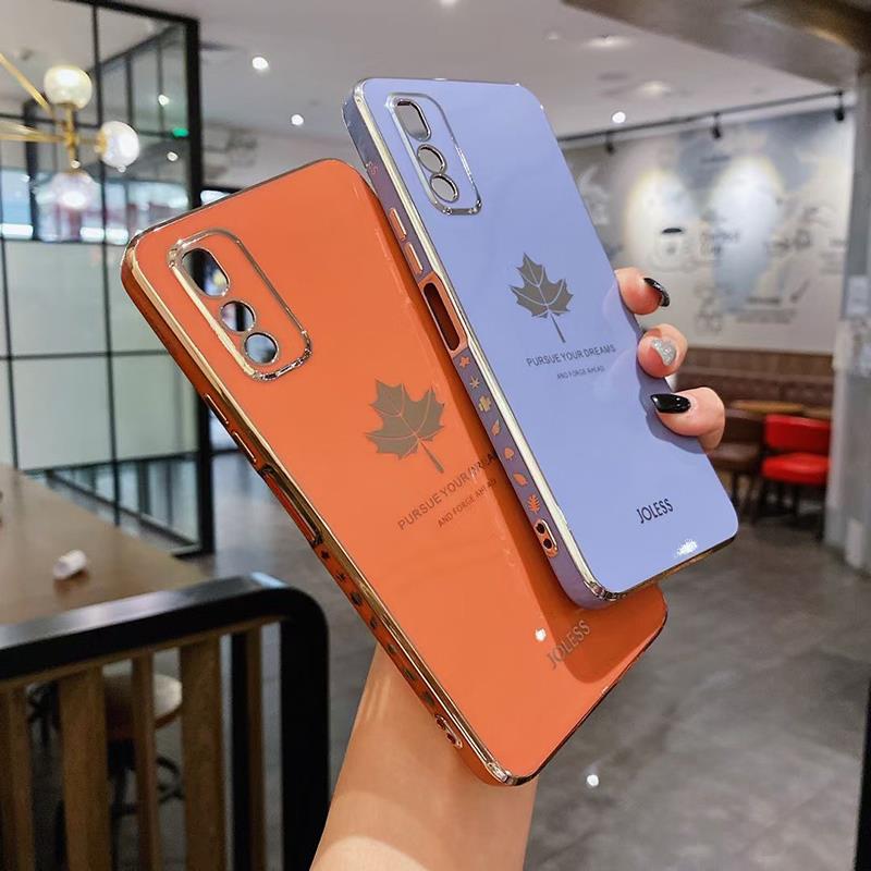 适用 OPPO Reno13 12 10 FindX8Pro 1+ACE5 K12 A5Pro A3iplus A52 A72 电镀壳枫叶电镀手机保护防摔套软胶壳