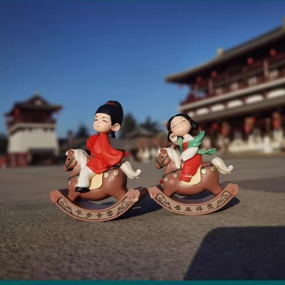 三青鸟唐风模型升学金榜题名家居客厅酒柜玄关桌面装饰礼品物摆件